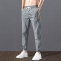 Men's Pants Casual Ankle-length Pants Men's Trendy All-match Loose Sports Pants Ice Silk Summer Thin Men's Korean Style Ankle-length Pants. 