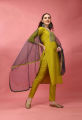Fabdale Viscose Rayon Embroidered Kurta Suruwal Set with Dupatta | Salwar Suit for Women | Wedding & Festive Wear (PLDI-017). 