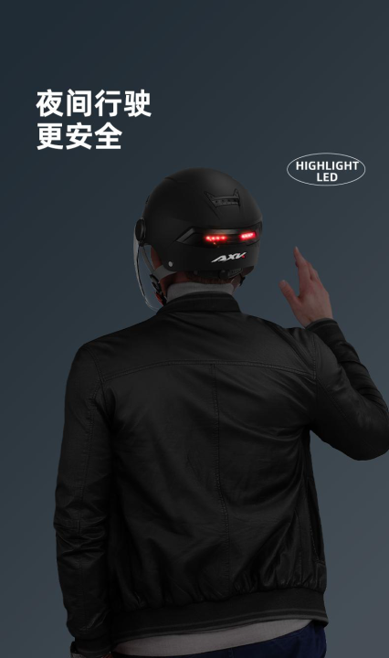 AXK%20Helmet%20307A%20Short%20Transparent%20Visor%20Half%20Helmet%20Multi%20Color%20Pattern%20for%20Men%20and%20Women%20with%20Highlight%20LED%20Bles%20Online%20-%20Image%206