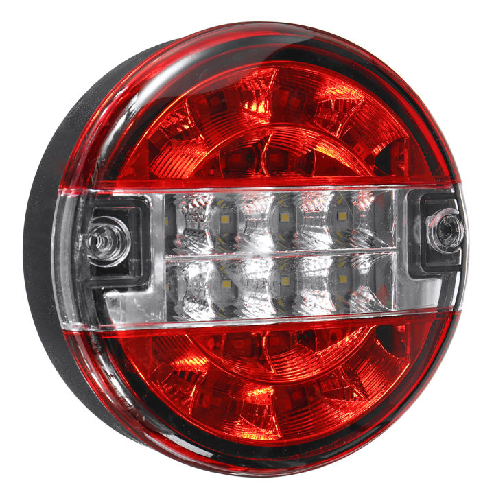 Rear%20Tail%20Light%20Round%20Hamburger%20LED%20For%20Lamp%20Lorry%20Truck%20Car%20Van%20Trailer%2024V%20Red%20&%20White%20-%20Image%203