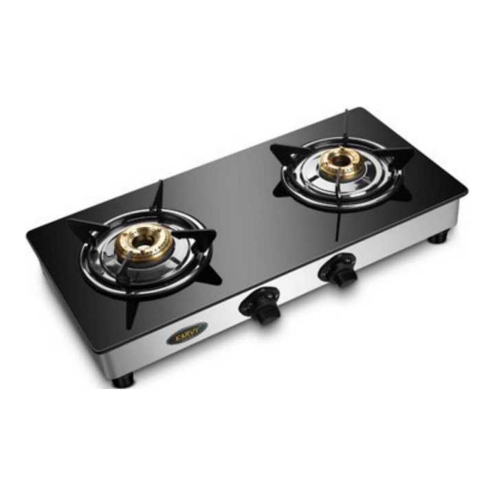 Instacook 2 Burner Automatic Glass Top Gas Stove.