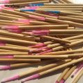 Wenefang 50 Pcs Bamboo Stick ECO Friendly Micro Brush Applicator for Eyelash Extension Lash Lift Lash perm Wands Makeup Tools Mini Brush. 
