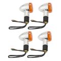 FORIDE 4X Motorcycle Turn Signals Front Rear Lights for Motorcycle Street Standard Custom Bike. 