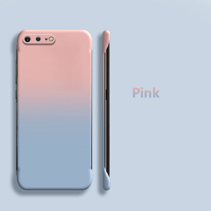 Sroof%20Case%20For%20iPhone%207%208%20Plus%20New%20Half-wrapped%20Ultra-thin%20Gradient%20Halo%20Two-color%20Skin%20Feel%20Bezel-less%20Phone%20Case%20Back%20Cover%20-%20Image%202