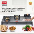 Prestige Svachh Glass Top Gas Stove 3 Burners with Liftable Burners - GTSB-03. 