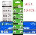 Pack Of 10 Original Tianqiu Watch Cell 626, Hand Watch Button Alkaline Battery Replacement Same Model. Ag1, Lr621,364, Sr621Sw, Lr621H, 364A, Lr60, 164, 164A, Sr621, Sr621Sw. 