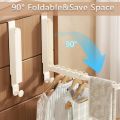 (GGBR) Folding Clothes Drying Rack, Door Hook Clothes Hanger, No Need to Hit the Clothes Hanger, Portable & Foldable Black. 