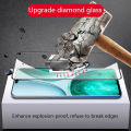 (2Pcs)Biruiqu For Honor X8C 9H 2.5D Full Cover Tempered Glass Screen Protector Film Black. 