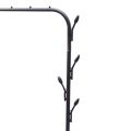 Metal Clothes Hanger Single Pole Drying Clothes Rack Indoor Outdoor Bedroom Storage (110x40x150cm, Black). 