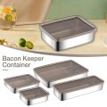 New 304 Stainless Steel Fresh Keeping Metal Box Multi-function with Lid Kitchen Food Storage Large Capacity Multiple Specifications Seal Metal Box. 
