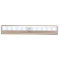 10LED Strip Light Auto Switch Cabinet Wardrobe Stairway Drawer PIR Motion Sensor Pure White. 