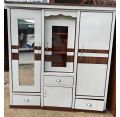 Modern Italic Designed 3 Peice Wardobe Daraz Set with Mirror,White Color. 