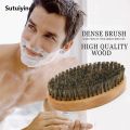 Sutuiying Men's Shaving Brush Set Boar Bristle Portable Barber Natural Beard Sales promotion Brush for Facial Cleaning Wooden Comb Styling Tool Wholesale. 