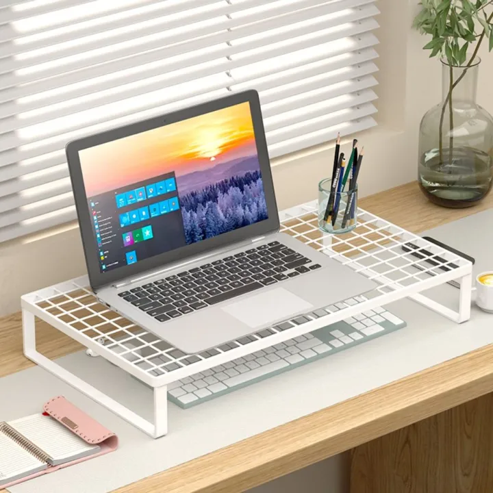 Laptop Riser Grid Laptop Grid Cooling Rack Black/White Cooling Screen ...