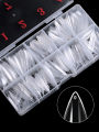 Extension Nail False Pressure Tip Nail Spain High Box 500 Pieces / Mixed Size DIY Nail Art Tool with Clear Acrylic Nails. 