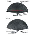 Gifts DIY Black Silk Folding Fan Dance Props Painting Chinese Style Folded Fan Home Ornament Desktop Embellishment Hand Held Fan. 