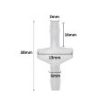 16 Pcs 1/4Inch Check Valve 6mm PVDF One Way Valve Inline Check Valve Non Return Check Valve for Fuel Gas Liquid Air. 