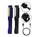 Rechargeable LED COB Portable Camping Inspection Lamp Magnetic black. 