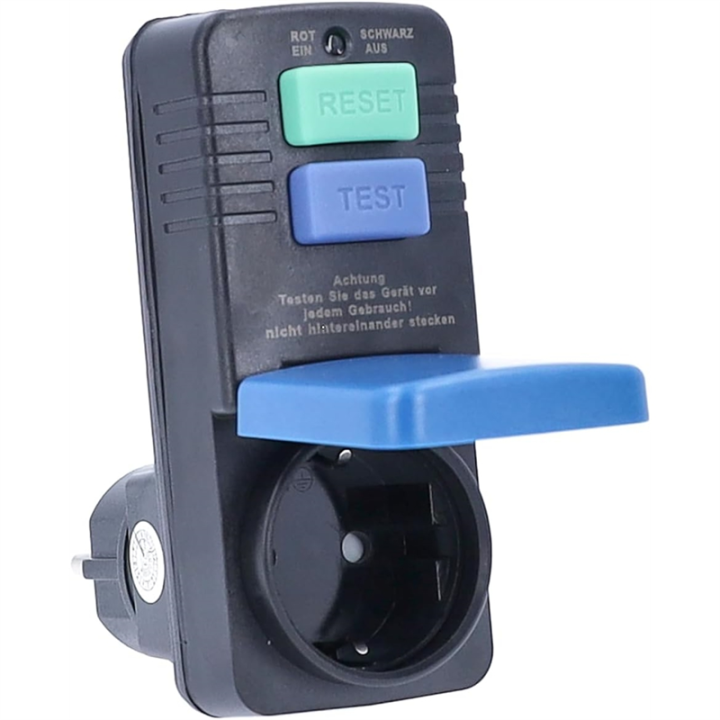 PRCD Socket Adapter Plug Secure Connector 30mA FI Circuit Breaker for Anti- Personal Safety Protection EU Plug