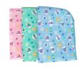 Newborn Baby Waterproof Bed Protector Sheet: Cotton Plastic, Multicolor. 
