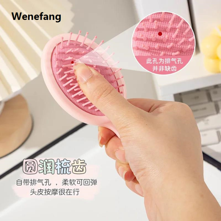 Wenefang 1 Pcs Mini Soft Bristles For Women Baby Girls Kids Wet Hair 2025 Brush Hair Combs Small Pocket Travel Hair Brush Combs