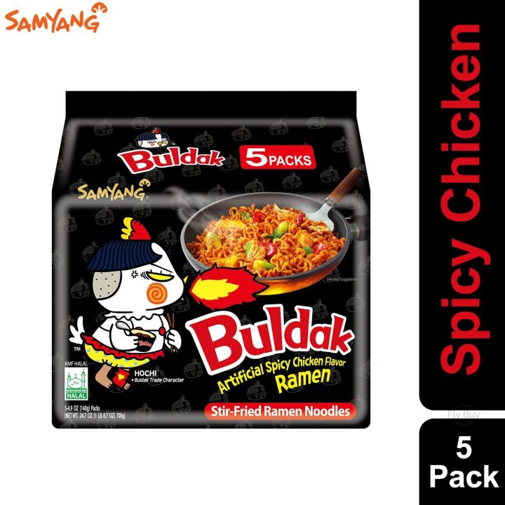 Samyang Buldak Hot Chicken Flavour Single Pack (140g) OR 5 Pack Ramen 700g (Choose)