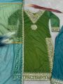 Elegant Soft Twill Net Silk Heavy Embroidery Top-Plazzo Set with Dupatta By Sapnaaz Fashion. 