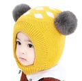 Newborn Cute Warm Baby Woolen Earflap Monkey Cap Topi Soft Knit Sock Winter Hat Beautiful Design For Baby Boy And Girl. 