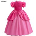 Anrushide 10T Costumes Party Birthday Show Kids Cosplay Kids Costumes Girls Skirt Princess Peach Pink Lace Costumes 2-. 