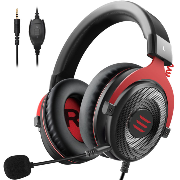 EKSA E900 Wired Stereo Gaming Headset-Over Ear Headphones with Noise Canceling Mic, Detachable Headset Compatible with PS4, PS5, PC, Laptop
