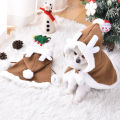 Pet Dog Cat Christmas Clothes Little Red Riding Hood Cloak Antler Shawl Cape Christmas Costume BRYT. 