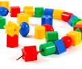Interactive Colorful Lacing Beads Set with Multiple Shapes Educational STEM Toy for Sorting, Stacking & Learning - Perfect for Baby & Toddlers. 