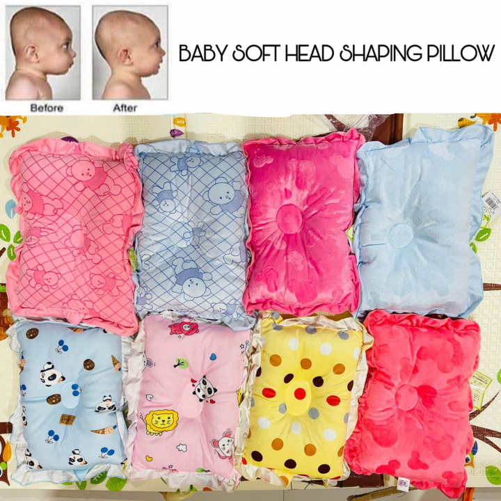 KidsSansar - Baby Soft Head Shape Pillow for Babies Pillow Infant Toddlers Kids Sleeping Takiya Sirani