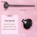 Wenefang OVW 2PCS Goat Hair Flame Shape Highlight Brush Soft Professional Facial Fan Makeup Brushes Set Beauty Cosmetics Tool Maquiagem. 