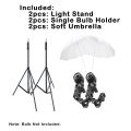 E27 Studio Umbrella Lighting Kit For Photography Lighting Studio. Studio Soft White Umbrella  Lighting Set Of Continue & Professional Lighting.. 