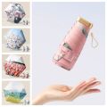 Lightweight Portable Mini Sun Umbrella Folding UPF 50+ Sunscreen Parasol Waterproof 5 Fold Compact Pocket Umbrella Travel. 