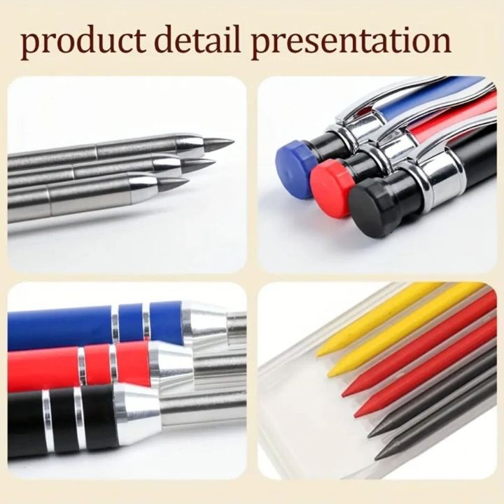 New%202.8mm%20Mechanical%20Pencil%20Deep%20Hole%20Marking%20Long%20Head%20Solid%20Carpenter%20Pencil%20Built-in%20Sharpener%20Metal%20Woodworking%20Marking%20Tool%20Woodworking%20Construction%20-%20Image%208