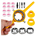 NCANRUI 6Pcs PVC Thread Maker Tool, Pipe Threader Plumbing Tool, Pipe Threader Kit with 1/2 Inch 3/4 Inch 1 Inch Dies Maker Tool. 