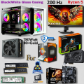 Gaming PC Full Setup Ryzen 5 5500, RTX 5060 8GB Graphics Card, 200hz 24" Monitor, 750Watt 80+Gold PSU, 8/16GB RAM. 