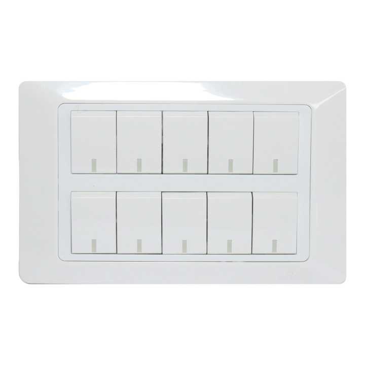 Prakash White 10 AH 10 Gang 1 Way Switch | Daraz.com.np
