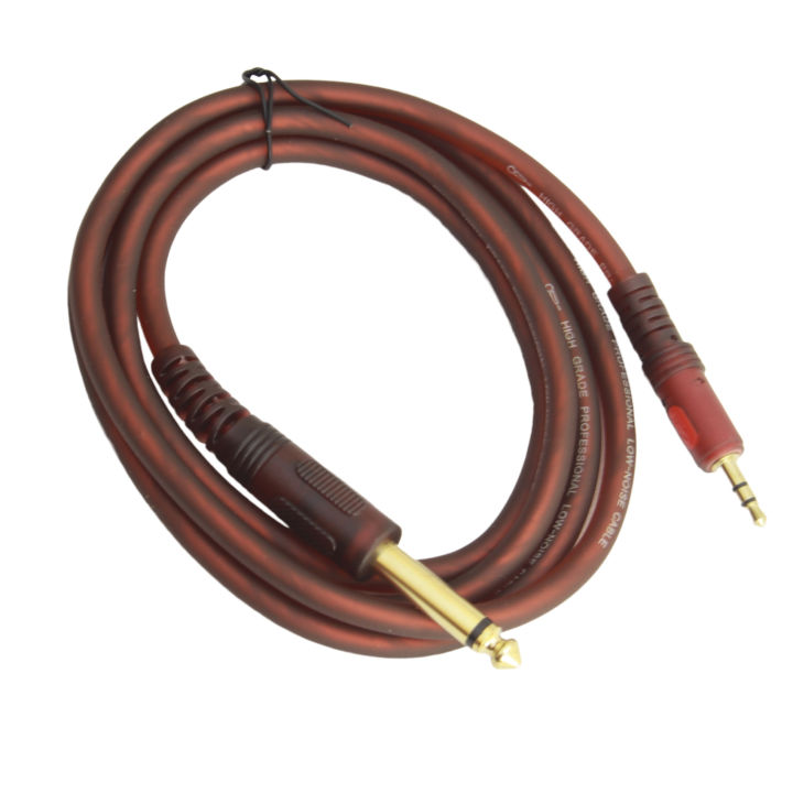 6.35mm%20'1/4%20inch'%20Male%20Mono%20Plug%20to%203.5mm%20Male%20TRS%20Stereo%20Professional%20Audio%20Jack%201.5M%20Cable%20-%20Image%204