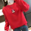Tailor Stitch Winter Warm Inner Fleece Minni Mouse Sweatshirt For Women. 