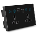 EU UK US Universal Plug Tuya ZigBee Black Smart Socket Switch. 