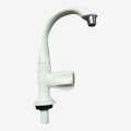 Plastic Swan Neck Wash Basin Tap Spindle with Flange (White). 