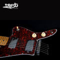 Jet Guitars JS JJ 350 BK HH Roasted Maple Jazzmaster Black w/ Gigbag. 