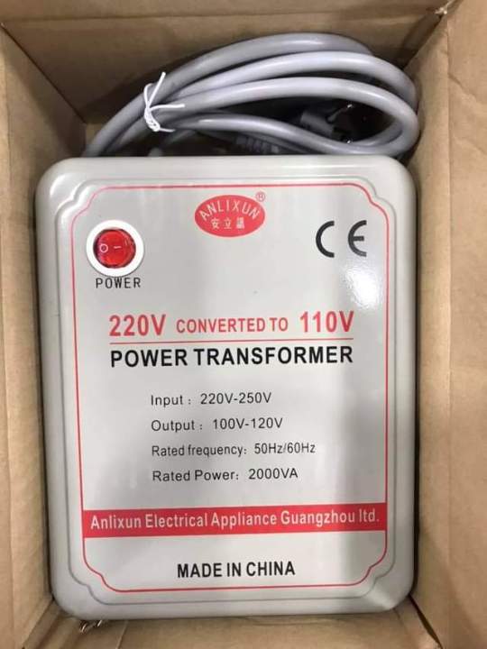 220v to 110v/120v 2000w Step Down Voltage Converter Transformer Converts