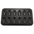fasdaga 4 Packs Non-Stick Madeleine Pot, Baking Mold 12 with Shell Cake Baking Tray Chocolate Non-Stick Baking Tray. 