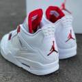 Jordan 4 Retro Metallic Red Sneaker with Back Metal Logo for Men. 