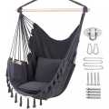 Outdoor Indoor Hanging  Chair Swing Jhula Camping Garden Load 100KG With 2 X Seat Cushions. 