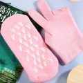 Lanyun 1pair Reusable Spa Gel Socks Gloves Moisturizing Whitening Exfoliating Hot Selling Socks Velvet Smooth Beauty Hand Foot Care Silicone Sock. 